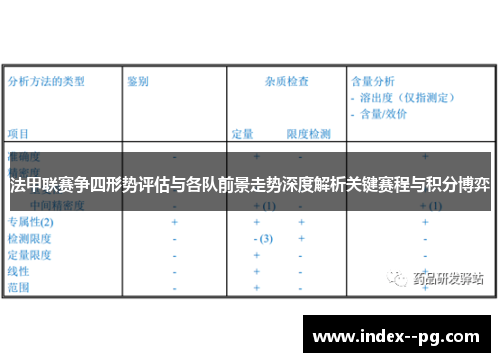 法甲联赛争四形势评估与各队前景走势深度解析关键赛程与积分博弈